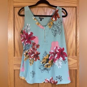 Express Mixed Material Blouse